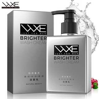 WXE 男士美白洗面奶200ml 控油补水护肤保湿 去黑头痘去角质 清洁收缩毛孔 氨基酸洁面乳