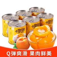 小覃同学 黄桃罐头新鲜水果罐头果汁糖水罐头312g*6罐