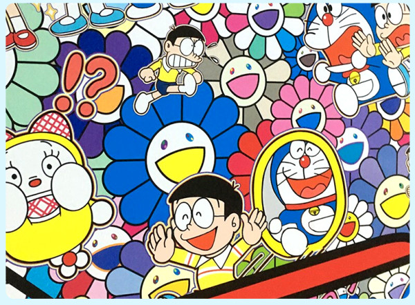 阿斯蒙迪村上隆哆啦a梦705x785cm手工装裱艺术家正品亲笔签名限量版画