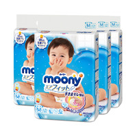 moony 婴儿纸尿裤 M64片*4包