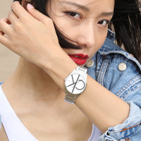Calvin Klein 李汶翰同款CK情侣款时尚白武士石英表瑞士正品腕表手表