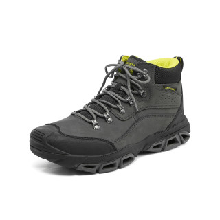 skechers 斯凯奇 冬新款男士经典绑带休闲靴保暖舒适中帮男靴