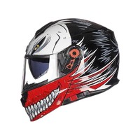 TORC T271 摩托车头盔 揭面盔 丑八怪款 黑色 XXXL码