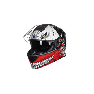 TORC T271 摩托车头盔 揭面盔 丑八怪款 黑色 XL码