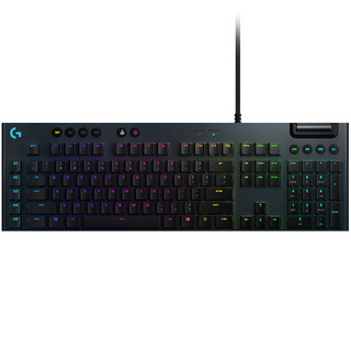 logitech 罗技 G813 104键 有线机械键盘 黑色 GL-L红轴 RGB