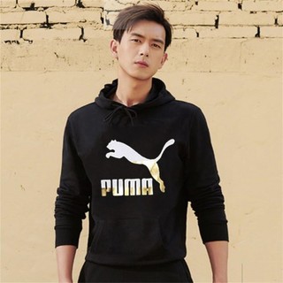 PUMA 彪马 男子运动卫衣 599300-51 黑色/金色 S