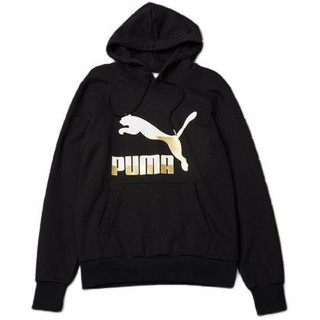 PUMA 彪马 男子运动卫衣 599300-51 黑色/金色 S