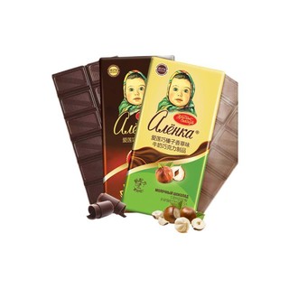 Alenka chocolate 爱莲巧 巧克力制品组合装 2口味 85g*6袋（榛子香草味85g*3袋+黑巧克力85g*3袋）