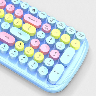 MOFii 摩天手 candy XR 无线键鼠套装 淡雅蓝混彩
