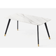 林氏木业 JI5R 岩板现代轻奢餐桌 白色+黑色 1.2m