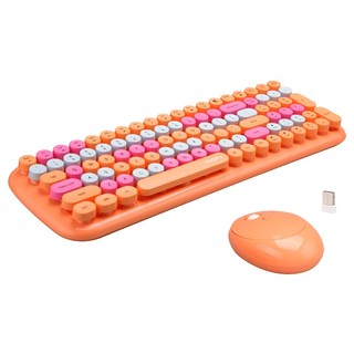 MOFii 摩天手 candy XR 无线键鼠套装 活力橙混彩