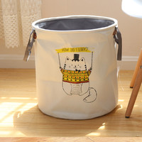 wanyue 万月 家用简约北欧风衣物收纳桶篮放脏衣服玩具收纳筐可折叠脏衣篮