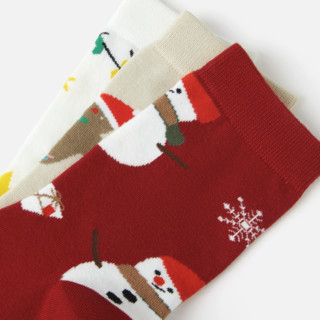 YOUKESHU 有棵树 圣诞系列 男女款中筒袜套装 YKS590
