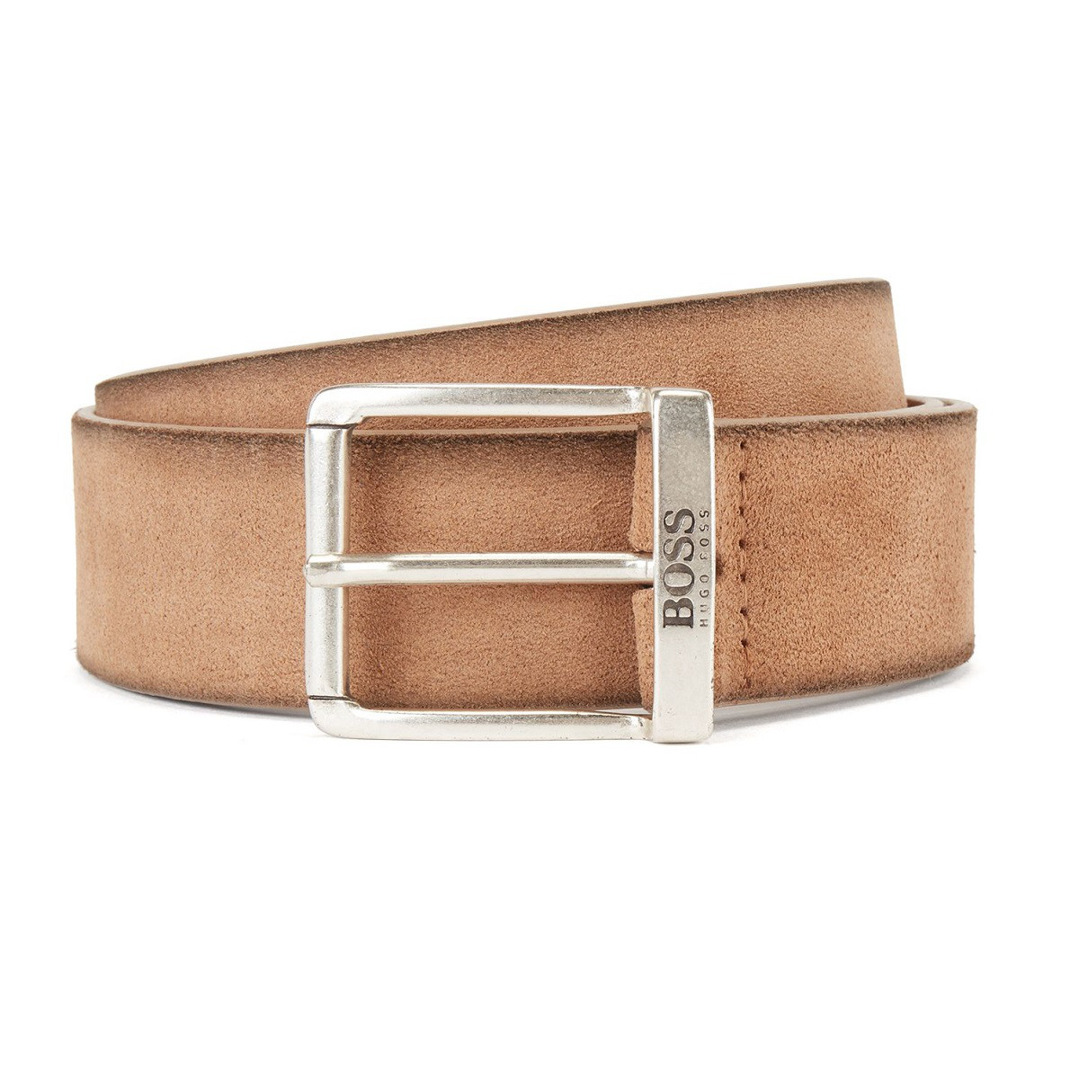 Hugo Boss 雨果博斯 男士牛皮针扣腰带 浅/淡棕 32