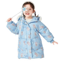 88VIP：巴拉巴拉 儿童羽绒服女童秋冬新款宝宝中长款童装 1件装