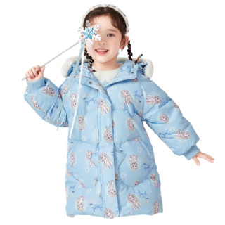 88VIP：巴拉巴拉 儿童羽绒服女童秋冬新款宝宝中长款童装 1件装