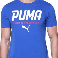 PUMA 彪马 STYLE TEC 男子运动T恤 593029-10 蓝色 M