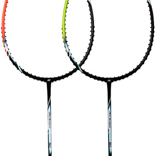 YONEX 羽毛球拍双拍yy弓箭系列碳素2支装攻守兼备训练对拍 白橙+白绿