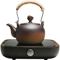 容山堂 ch356-3 电陶炉+茶壶 黑胡桃色
