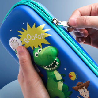 ume联众u61103d浮雕文具盒蓝色恐龙