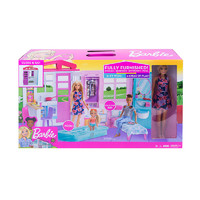 Barbie 芭比 娃娃Barbie之闪亮度假屋时尚组合女孩公主儿童过家家玩具