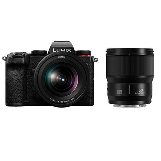 Panasonic 松下 LUMIX S5K 全画幅 微单相机 黑色 Lumix S 20-60mm F3.5 变焦镜头+50mm F1.8 定焦镜头 双头套机