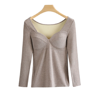 vtt家居 女士保暖上衣 A0839B 卡其 XL