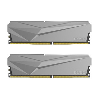 CUSO 酷兽 夜枭系列 DDR4 2666MHz 台式机内存 马甲条 灰色 32GB 16GBx2