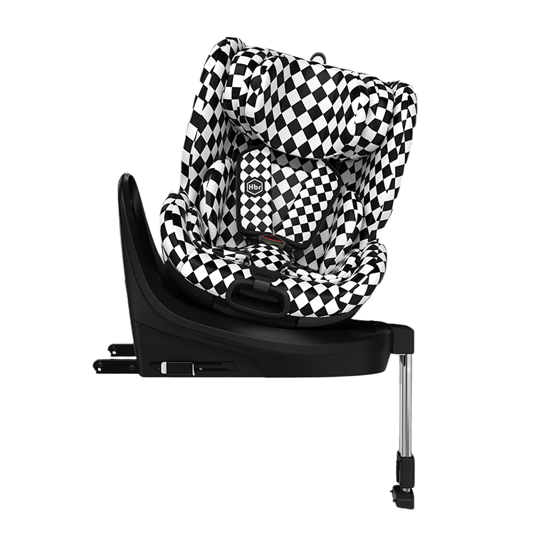 安全座椅 0-12岁 黑白棋盘格（赠成长垫+防磨垫+卡槽）