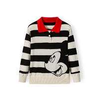 限尺码：Disney 迪士尼 米奇条纹男童毛衣
