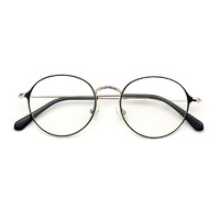 HAN 汉 HN41021 黑银色金属眼镜框+1.56折射率 非球面防蓝光镜片