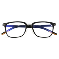 潮库 86045 黑银色TR眼镜框+1.61折射率 防蓝光镜片
