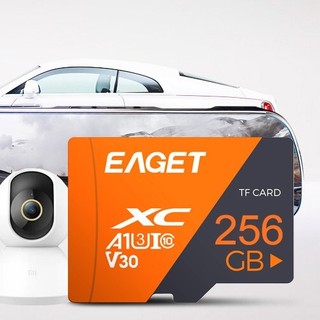 EAGET 忆捷 T1 橙灰版 Micro-SD存储卡 256GB（UHS-I、V30、U3、A1）