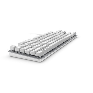 罗技K835真机械键盘铝制外壳机械轴体手感出色有线键盘84键电竞游戏12个快捷按键台式外接笔记本电脑 【K835】白色 红轴