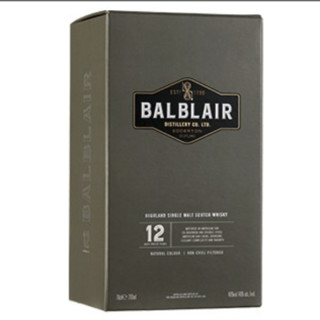 Balblair 巴布莱尔 12年 苏格兰 单一麦芽威士忌 46%vol 700ml