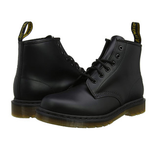 Dr.Martens 马汀博士 101系列 男女同款短筒6孔马丁靴 24255001BLK 黑色 37