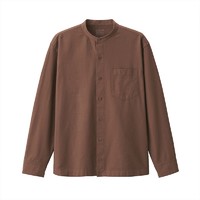 MUJI 無印良品 男士长袖衬衫 ACA04C1A 砖红色 L