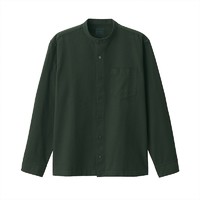 MUJI 無印良品 男士长袖衬衫 ACA04C1A 深绿色 M