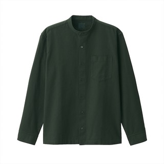 MUJI 無印良品 男士长袖衬衫 ACA04C1A 深绿色 M