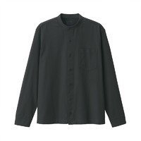 MUJI 無印良品 男士长袖衬衫 ACA04C1A 深灰色 XL