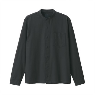 MUJI 無印良品 男士长袖衬衫 ACA04C1A 深灰色 XS