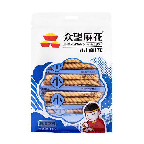 ZHONGWANG FOOD 众望食品 小麻花 葱油咸味 350g