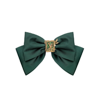 大英博物馆 花鸟集系列 SHP9011394 蝴蝶结浮雕发夹 绿色