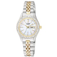 CITIZEN 西铁城 Women's Two Tone Stainless Steel Bracelet Watch 26mm EQ0534-50D