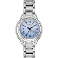 CITIZEN 西铁城 Citizen Eco-Drive Women's Cinderella Diamond-Accent Stainless Steel Bracelet Watch 33mm