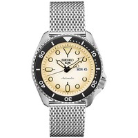 SEIKO 精工 Men's Automatic 5 Sports Stainless Steel Mesh Bracelet Watch 42.5mm