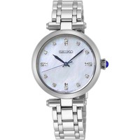SEIKO 精工 Women's Diamond-Accent Stainless Steel Bracelet Watch 30mm