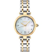 SEIKO 精工 Women's Diamond-Accent Two-Tone Stainless Steel Bracelet Watch 30mm
