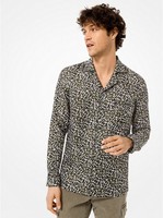 MICHAEL KORS Camouflage Silk Pajama Shirt