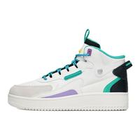 ANTA 安踏 男子运动板鞋 112148013R-1 象牙白/黑/鹦鹉绿 40